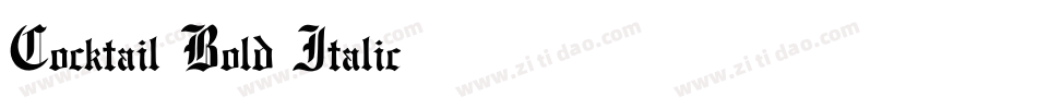 Cocktail Bold Italic字体转换